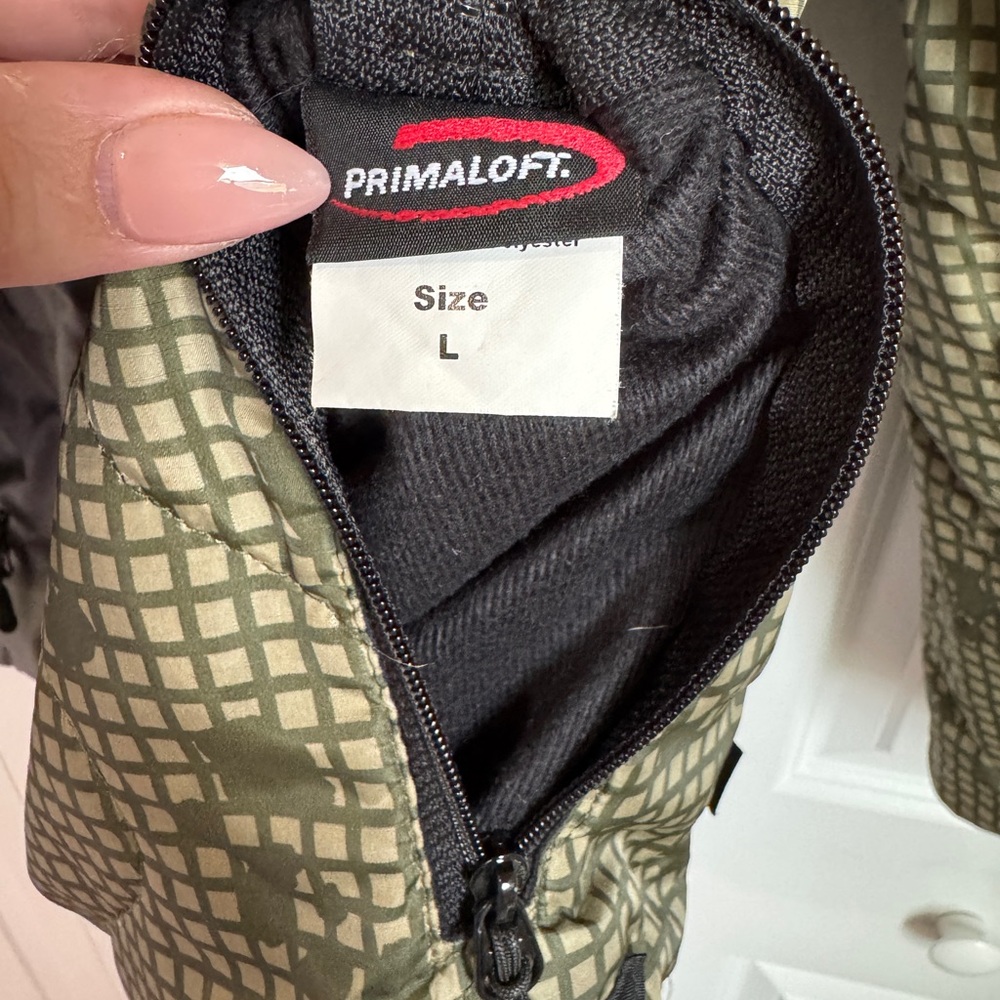Wild Things Reversible Primaloft Night Camo Hooded Jacket, Large Made in USA - Picture 4 of 12